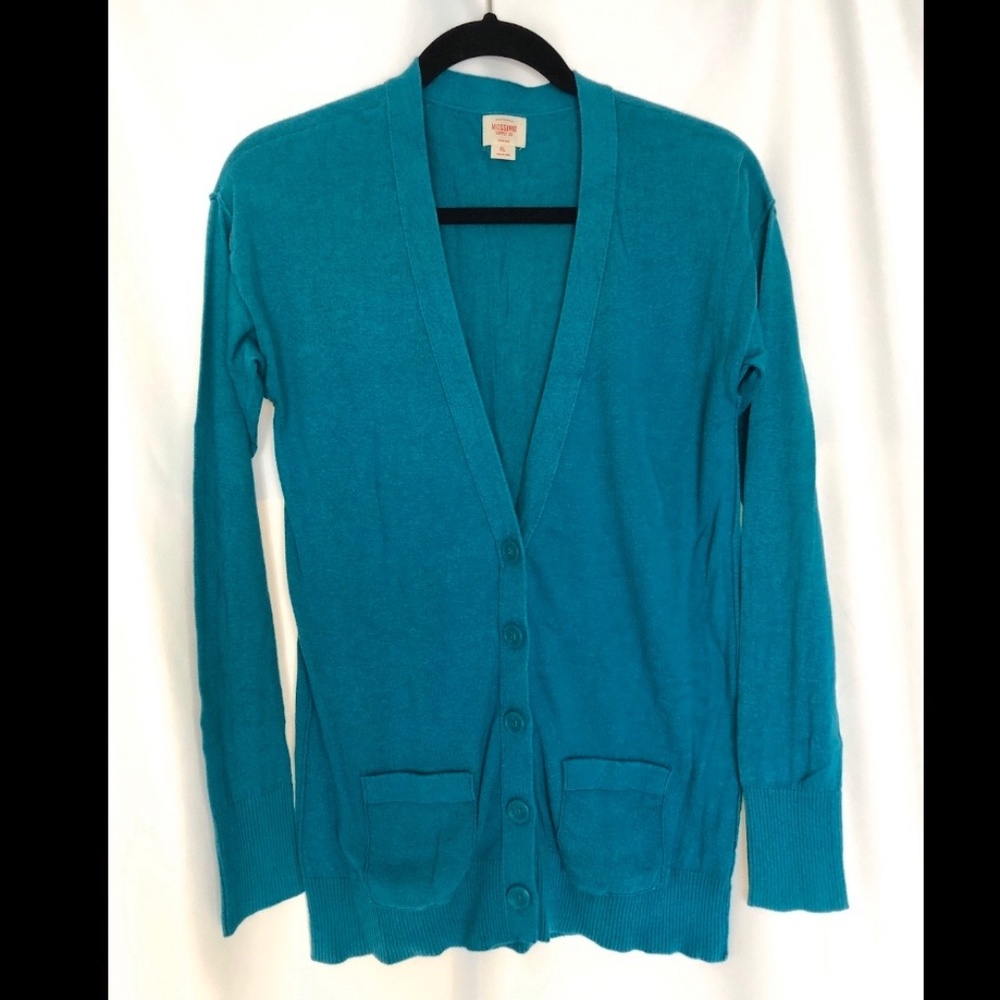 Long Teal Cardigan